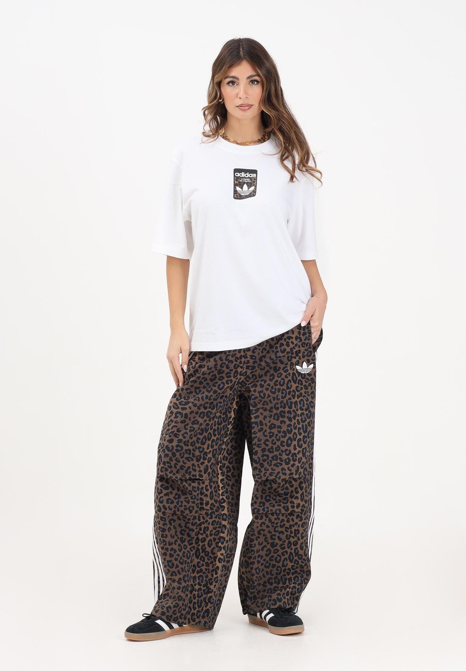 ADIDAS ORIGINALS Pantalone sportivo Leopard marrone da donna JV7563  ADIDAS ORIGINALS 