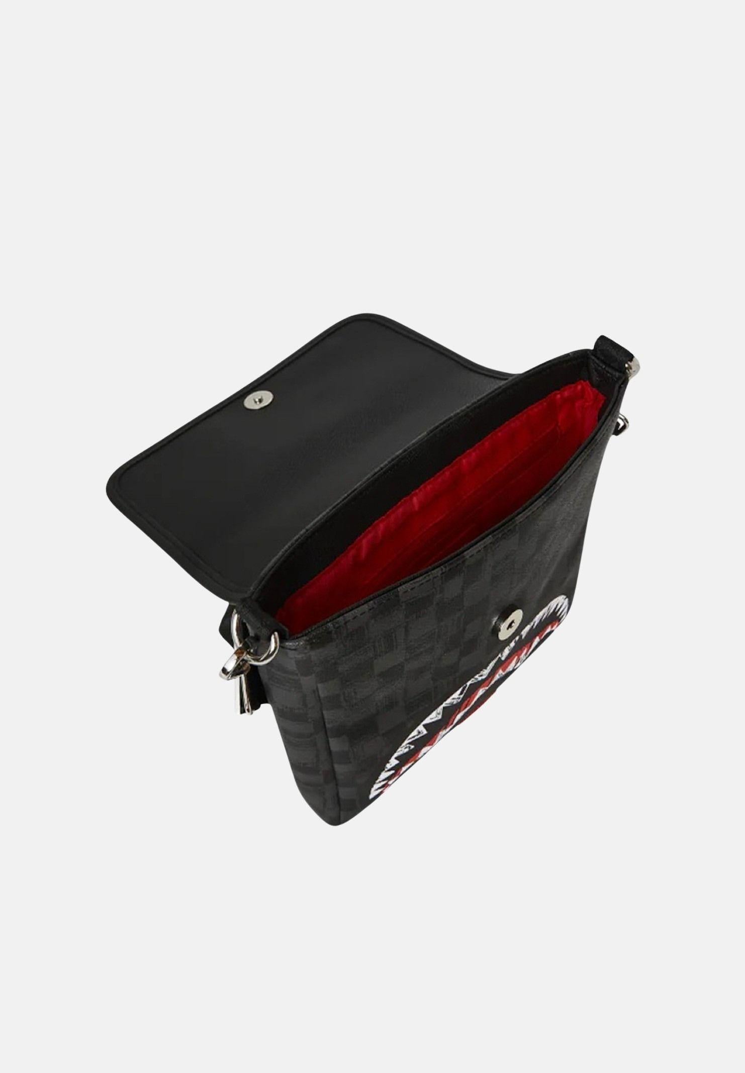 SPRAYGROUND Borsello SCRIBBLE SHARK MESSENGER BAG nero da uomo 910B8228NSZ . SPRAYGROUND 