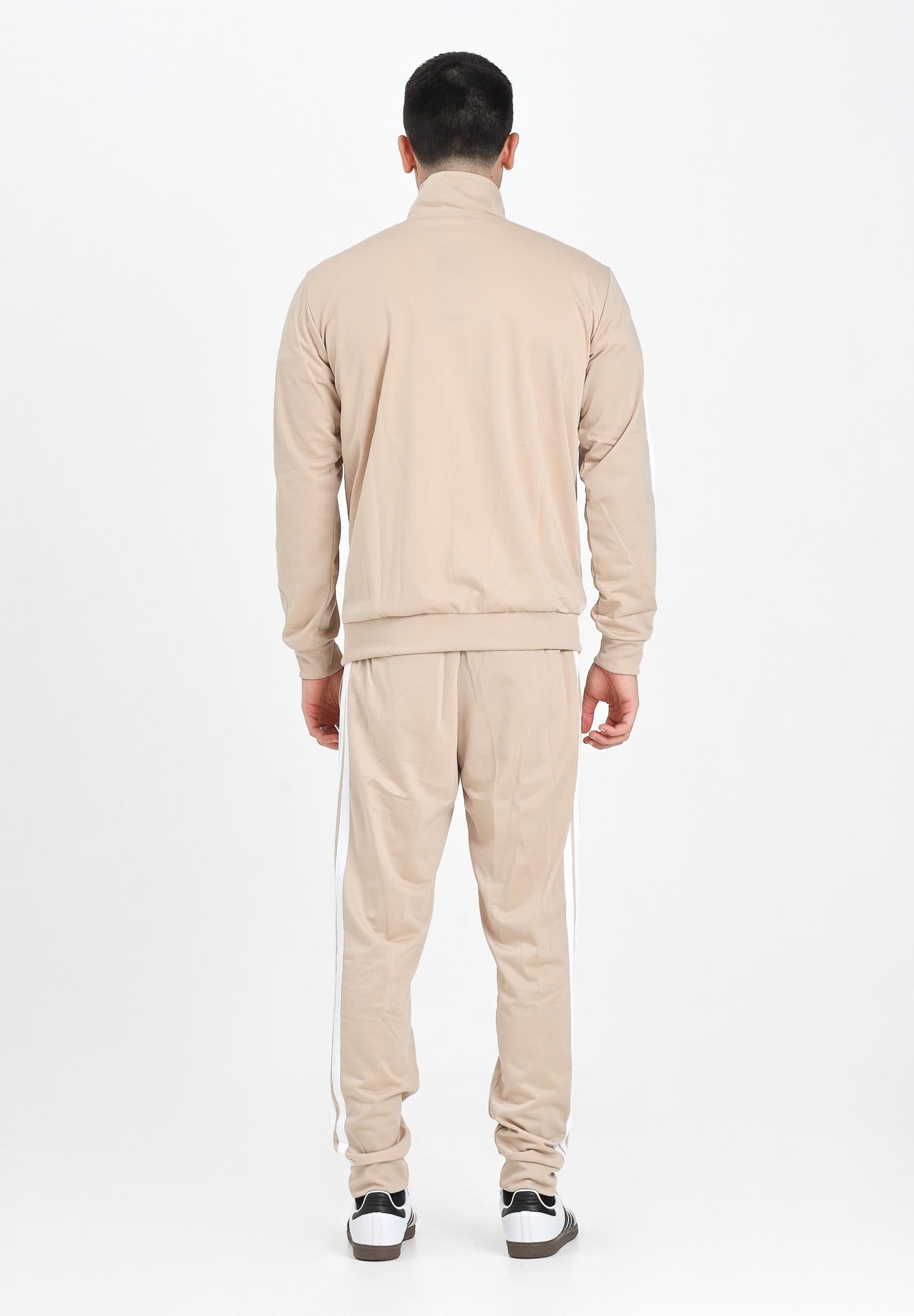 ADIDAS PERFORMANCE Tuta Basic 3 Stripe Tricot beige da uomo JX8732  ADIDAS PERFORMANCE 