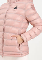 BLAUER Piumino ELLIS rosa da donna con cuciture nastrate a righe orizzontale 25WBLDC02177-007284 520GG BLAUER 