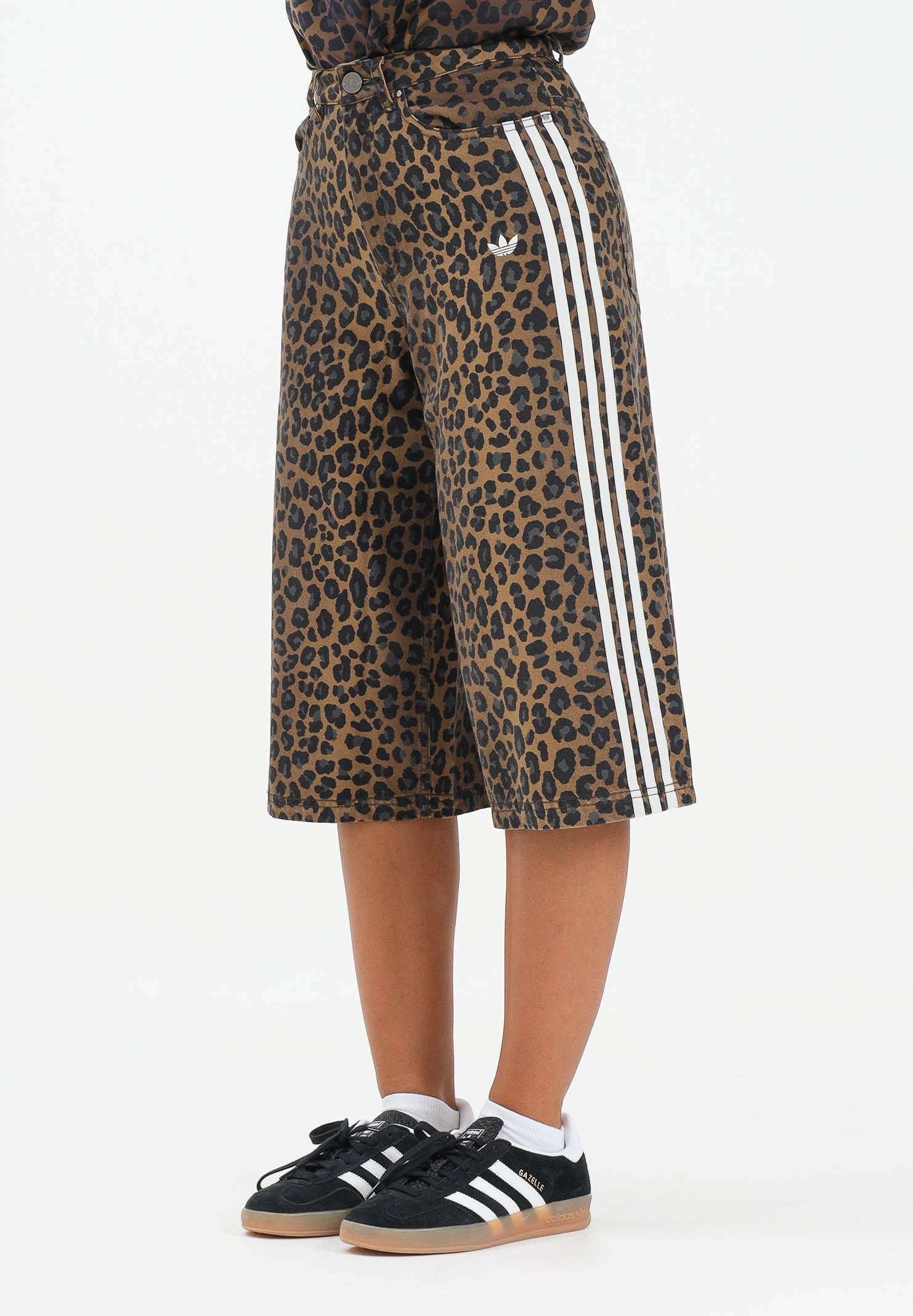 ADIDAS ORIGINALS Bermuda Leopard marrone da donna KA2676  ADIDAS ORIGINALS 