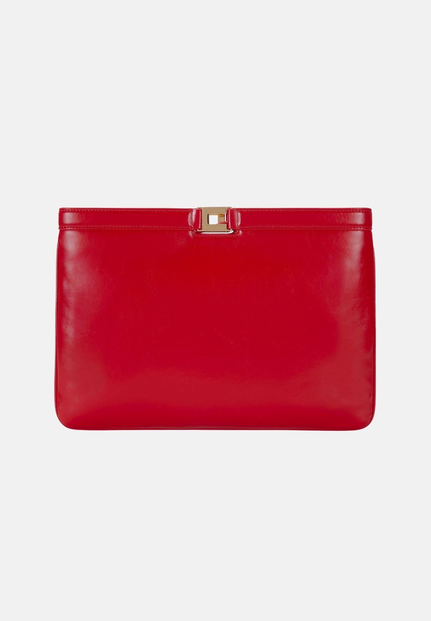 ELISABETTA FRANCHI Pochette rossa da donna effetto naplak BS18A61E2 H85 ELISABETTA FRANCHI 