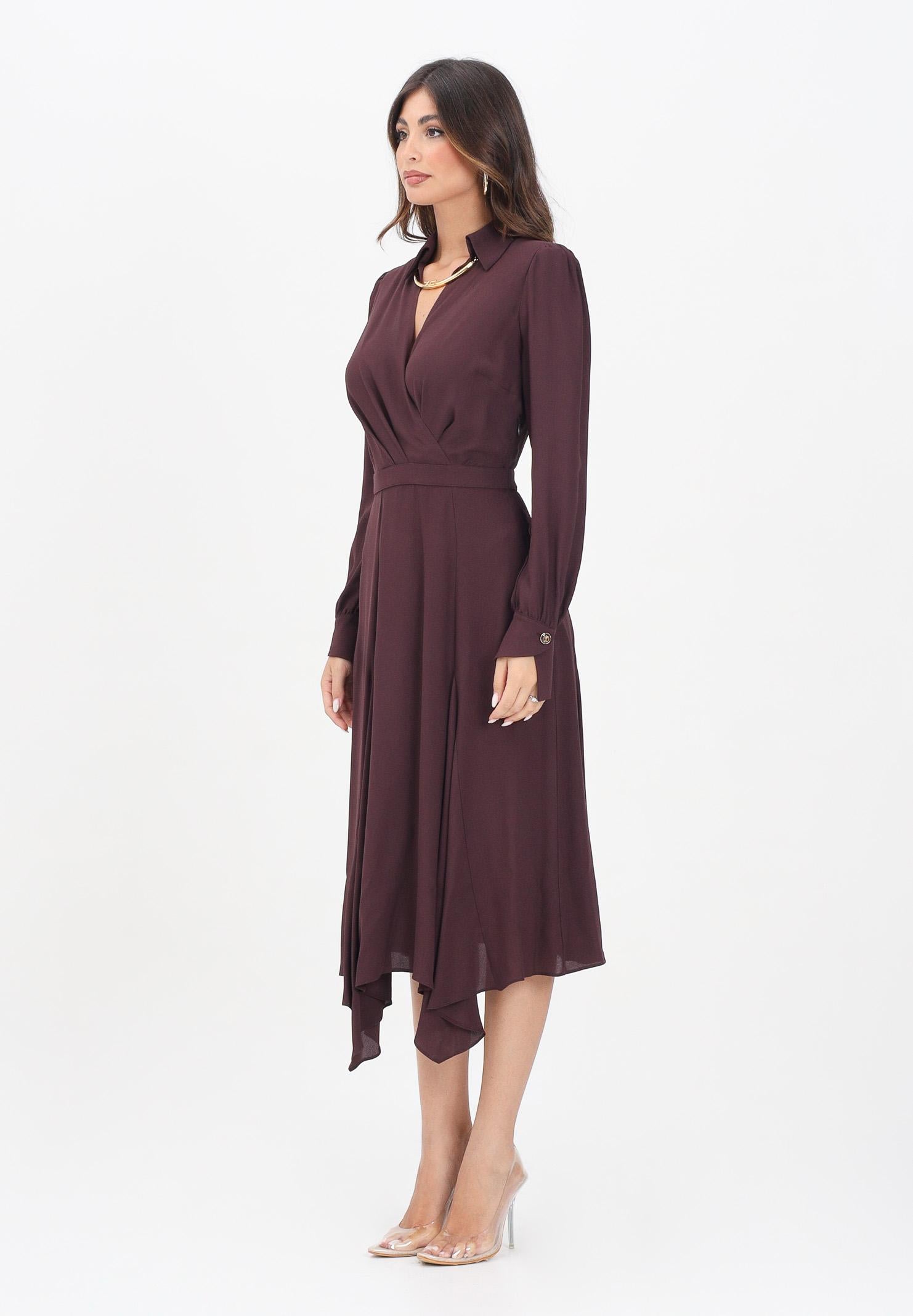 ELISABETTA FRANCHI Abito midi bordeaux da donna ABT0356E2 EA4 ELISABETTA FRANCHI 
