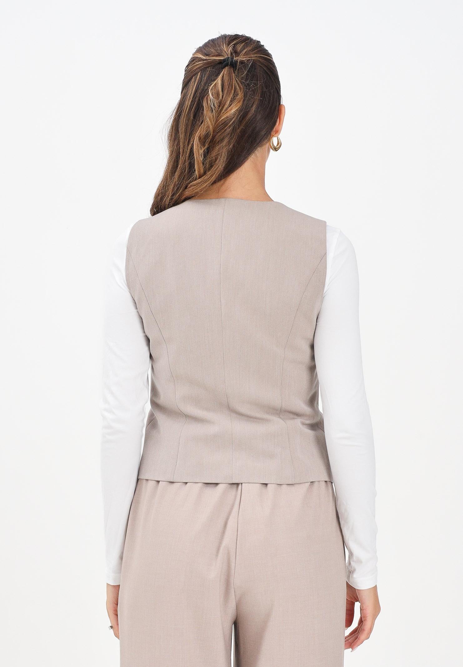 ONLY Gilet beige da donna 15331287 TaupeGray ONLY 