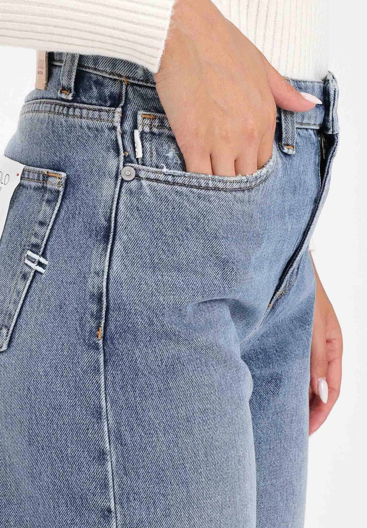 VICOLO Jeans Alex in denim chiaro da donna DF5032 VU VICOLO 