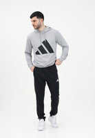 ADIDAS PERFORMANCE Tuta Sportswear Big Logo French Terry nera e grigia da uomo JI8870 . ADIDAS PERFORMANCE 