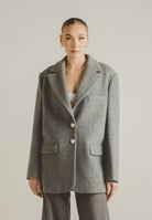 SANTAS Cappotto corto LUMIÈRE grigio da donna PV2620 GR SANTAS 