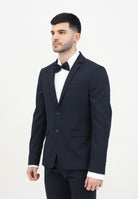 Giacca monopetto blu da uomo con spilla fly <BR/> 5SA652/A2LH C166 PATRIZIA PEPE 