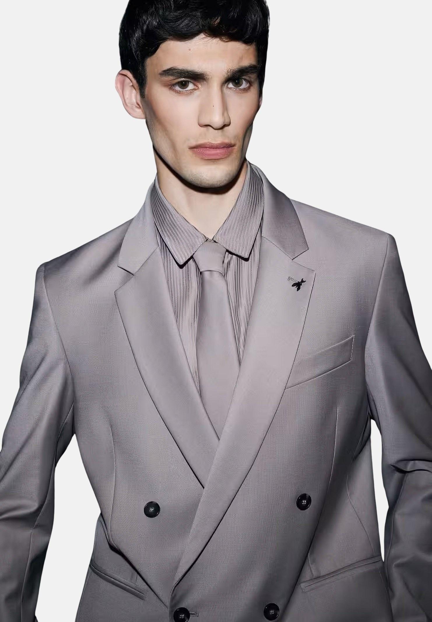 PATRIZIA PEPE Cravatta grigia da uomo 5F0008A1WK S184 PATRIZIA PEPE 