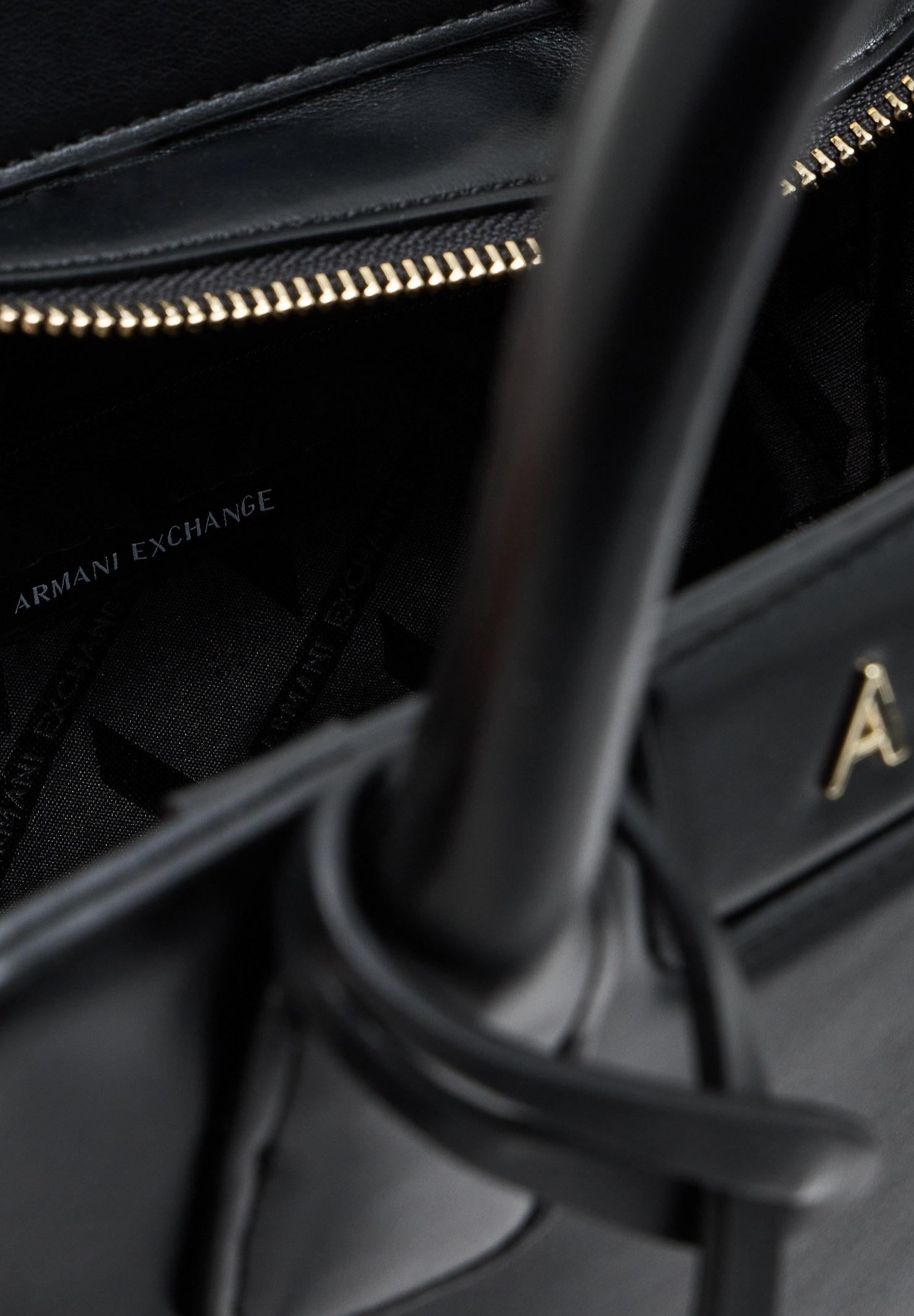 ARMANI EXCHANGE Borsa a mano nera da donna con logo XW002159AF19892 UC001 ARMANI EXCHANGE 