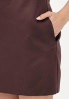 ELISABETTA FRANCHI Abito corto cacao da donna con collana AB87162E2 644 ELISABETTA FRANCHI 