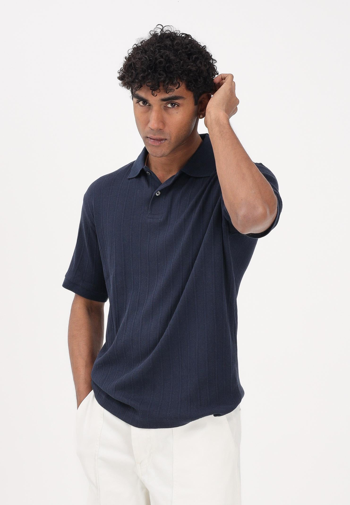 SELECTED HOMME Polo a manica corta blu da uomo 16100460 SKCA SELECTED HOMME 