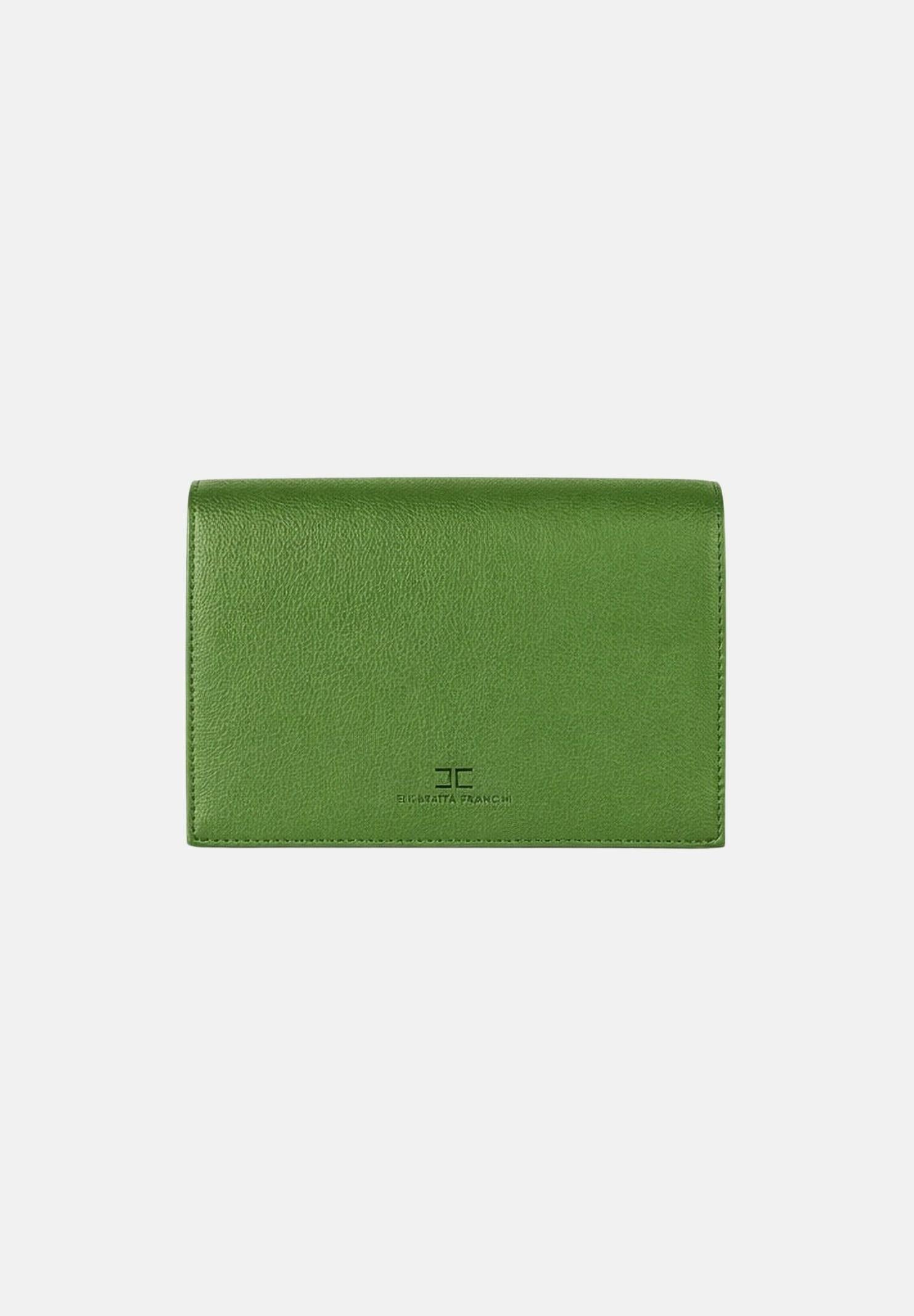 ELISABETTA FRANCHI Pochette verde da donna con logo BS40A61E2 EV3 ELISABETTA FRANCHI 
