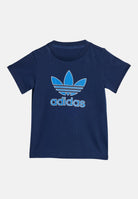 ADIDAS ORIGINALS T-shirt a manica corta blu da neonato con logo Trefoil JX9003 . ADIDAS ORIGINALS 