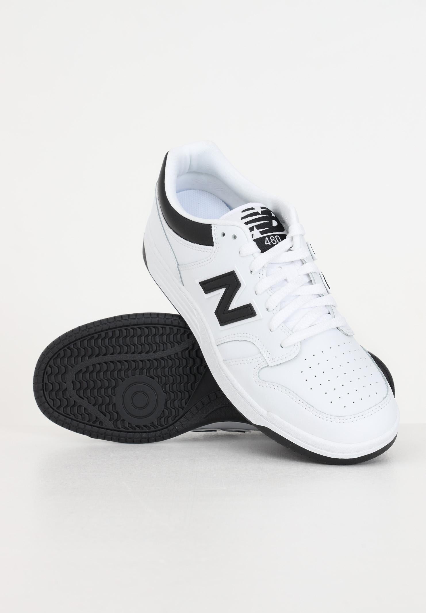 NEW BALANCE Sneakers 480 bianche e nere da uomo BB480LBK WHITE-BLACK NEW BALANCE 