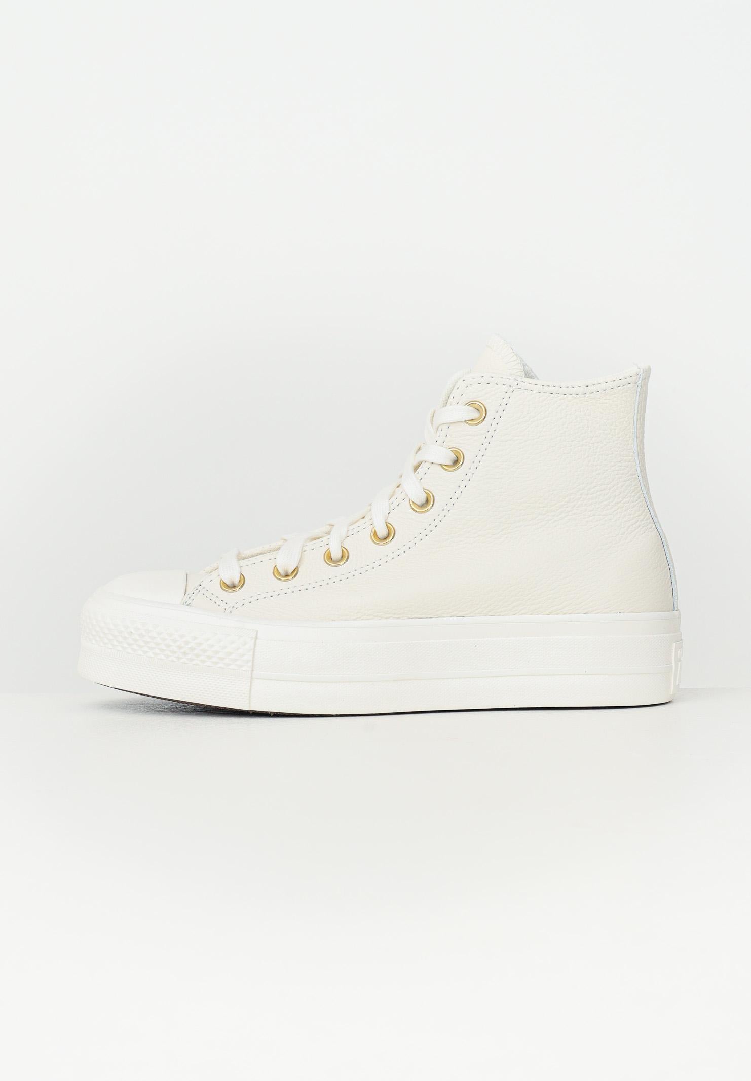 CONVERSE Sneakers Chuck Taylor All Star Lift Platform Golden Hits panna da donna A12764C . CONVERSE 