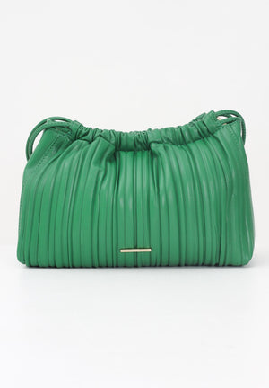 CALVIN KLEIN Borsa a spalla verde da donna in ecopelle plissettata LV04F3076G 0K6 CALVIN KLEIN 