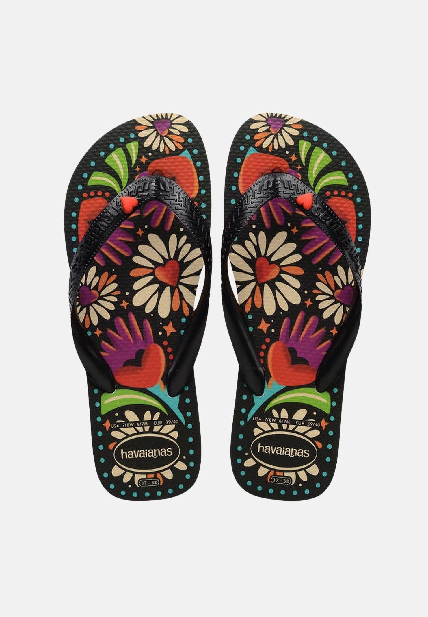 HAVAIANAS infradito Top Begonia Coração Black nero donna. 4150745 0090 HAVAIANAS 