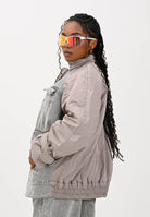 ARMANI EXCHANGE Giubbotto di jeans grigio da donna con inserto in tessuto tecnico XW001393AF16176 M6099 ARMANI EXCHANGE 