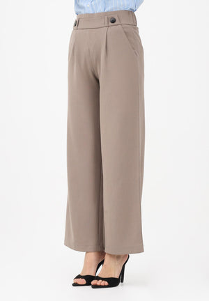 JDY Pantalone marrone da donna a vita alta 15208430 DRBL JDY 