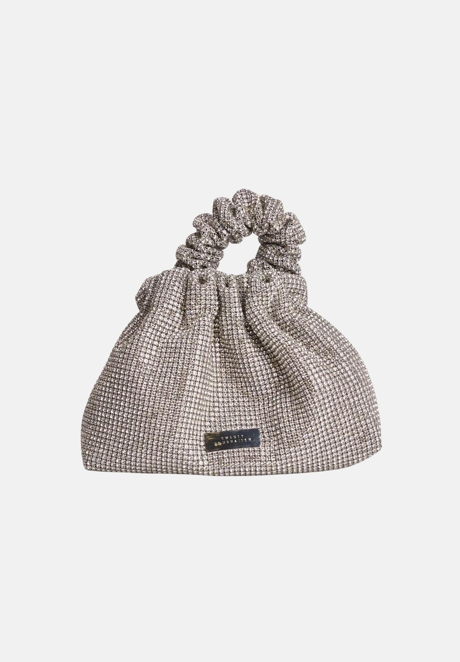 TWENTY FOURHAITCH Borsa a mano argento da donna con strass LB1028162P BOR TWENTY FOURHAITCH 