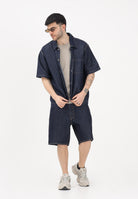 DICKIES Camicia a manica corta in denim blu da uomo DK0A88PHRIN1 . DIckies 