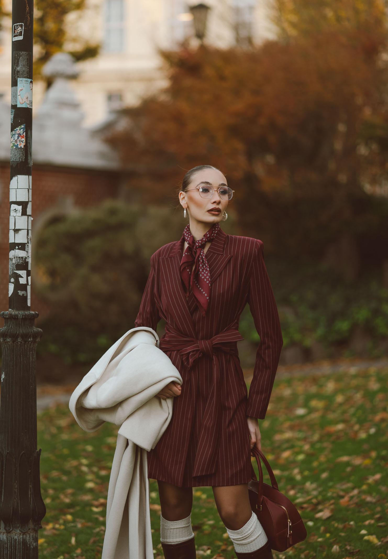 SANTAS Abito corto HÉROÏNE bordeaux da donna PV2604 BO SANTAS 