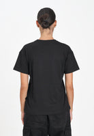 GCDS T-shirt a manica corta nera per donna e bambina con stampa glitterata TI AMO GCDS B2JW2335BA3 99 GCDS 