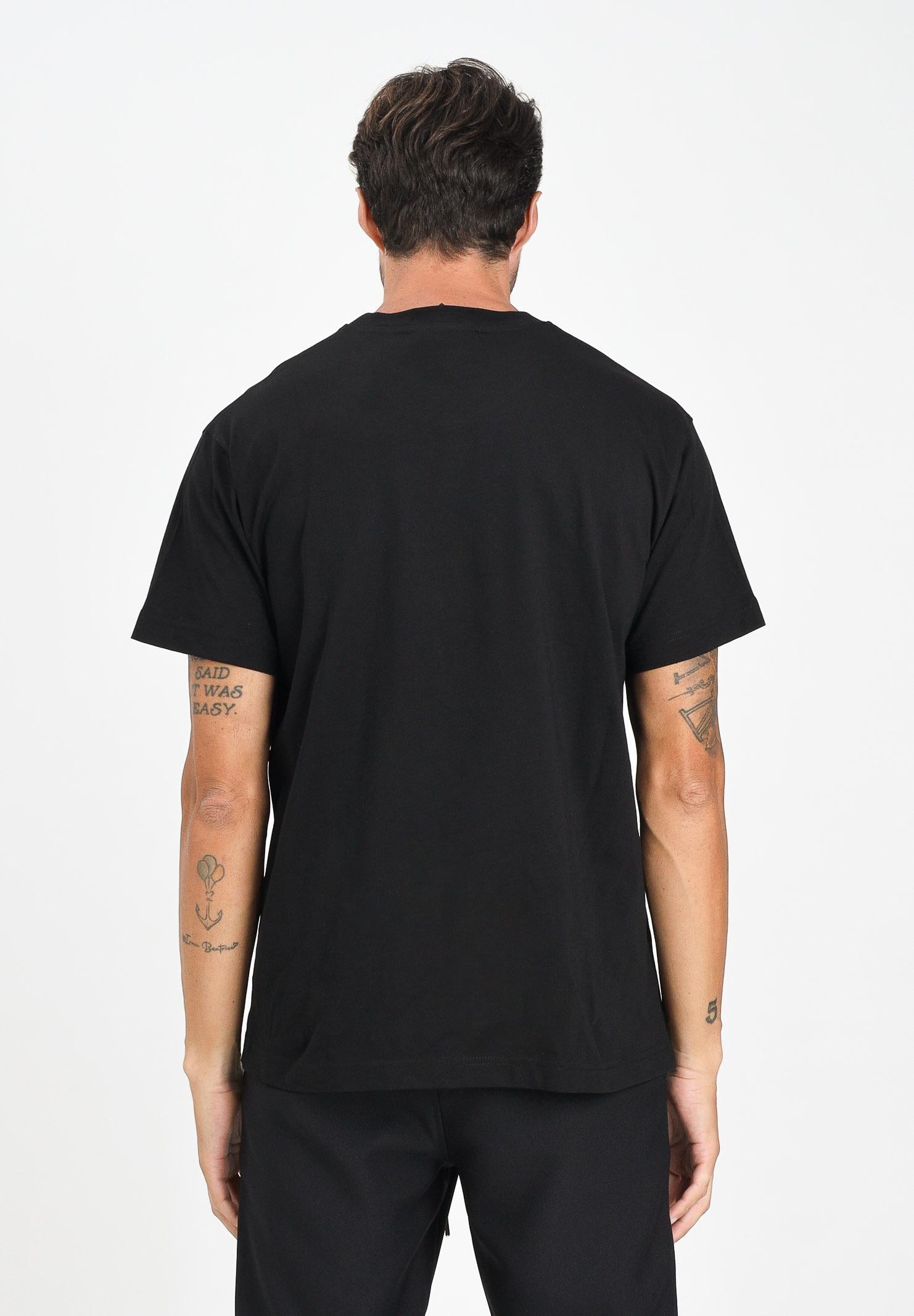 VERSACE JEANS COUTURE T-shirt a manica corta nera da uomo con girocollo logato 79GAHP03CJ01P 899 VERSACE JEANS COUTURE 