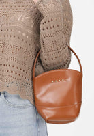 MARNI Borsa a mano Flower Basket marrone da donna M01820M00TK 0M704 MARNI 