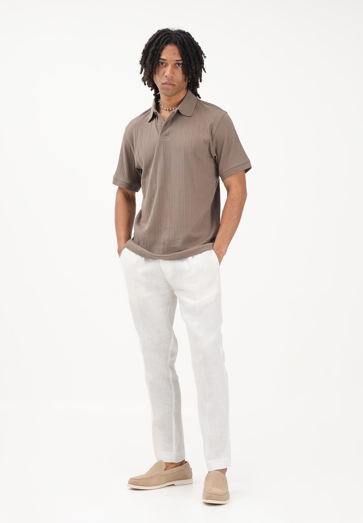ENTRE AMIS Pantalone in lino bianco da uomo P26JAP5RENO2148 2002 ENTRE AMIS 