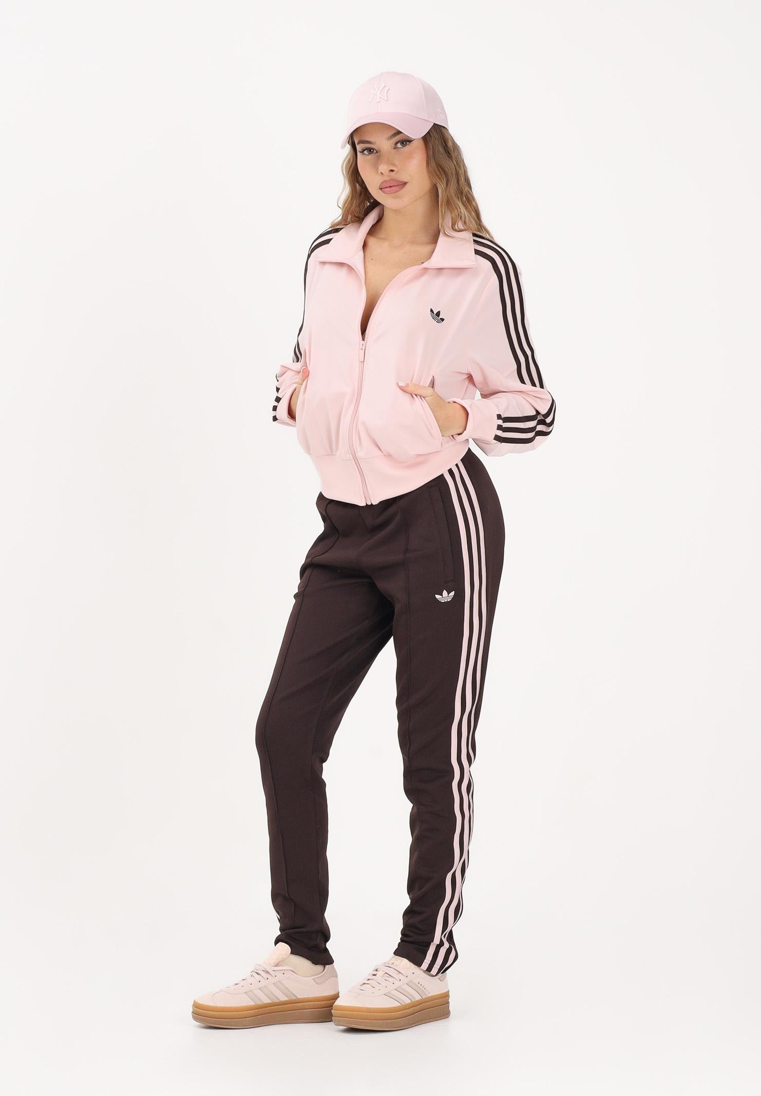ADIDAS ORIGINALS Pantalone sportivo SST CLASSIC marrone e rosa da donna KD3790 . ADIDAS ORIGINALS 