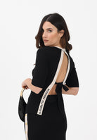 ELISABETTA FRANCHI Maglia girocollo nera da donna con maniche ¾ e schiena scoperta MK67S61E2 685 ELISABETTA FRANCHI 