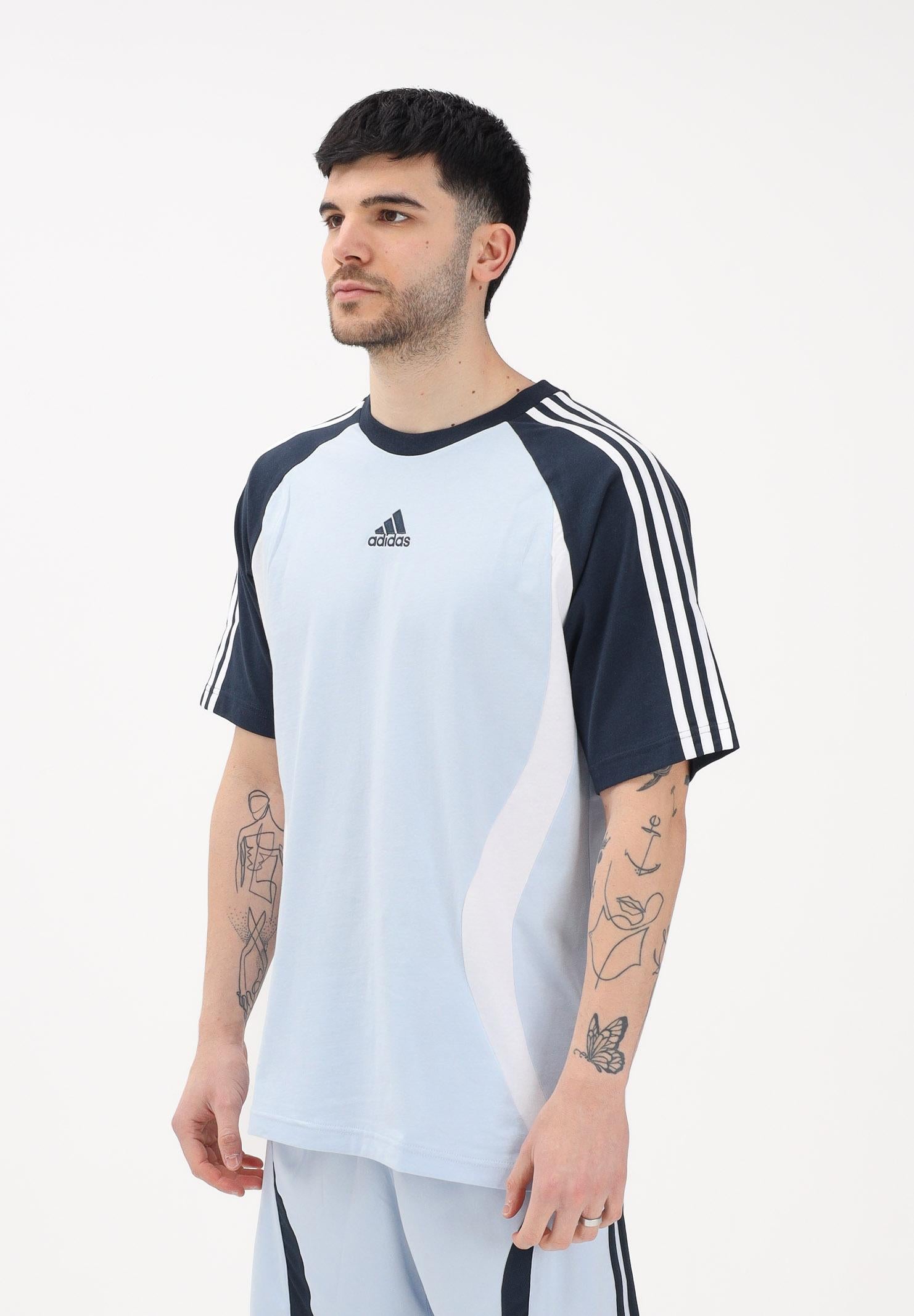 ADIDAS ORIGINALS T-shirt a manica corta Adicolor Teamgeist celeste da uomo KD4350 . ADIDAS ORIGINALS 
