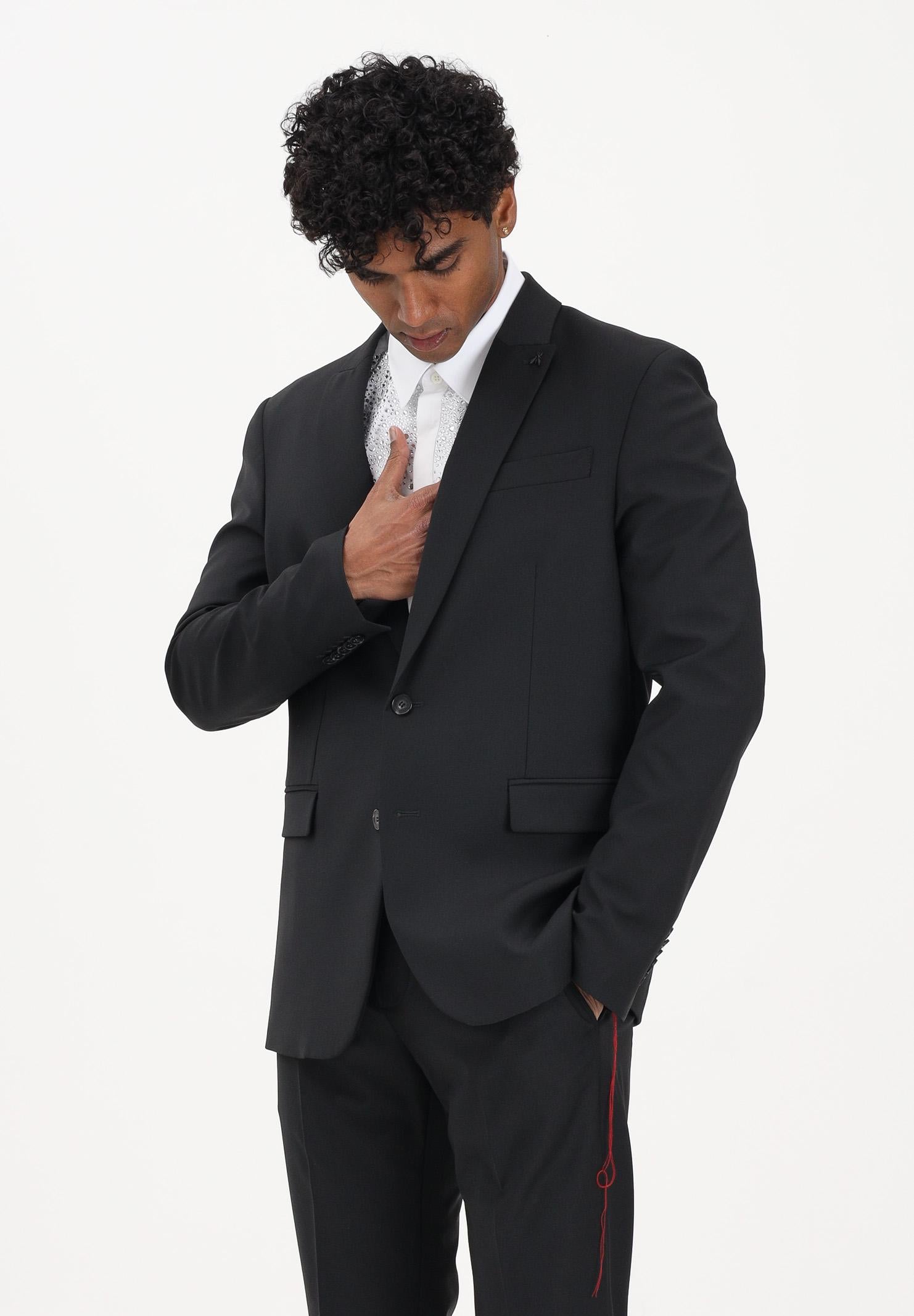 PATRIZIA PEPE Camicia a manica lunga bianca da uomo con strass 5C0339A1VX W103 PATRIZIA PEPE 