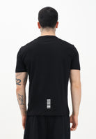 EA7 T-shirt a manica corta nera da uomo con stampa logo 8NPT25PJVPZ 1200 EA7 