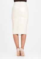 ELISABETTA FRANCHI Gonna midi latte da donna con texture stampa cocco<BR/> GO10856E2 DZ9 ELISABETTA FRANCHI 