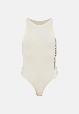 PALM ANGELS Body con logo stampato ivory avorio, colore basico bianco, donna. PLA1UWBD01SI IV PALM ANGELS 