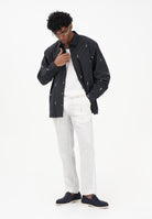 LACOSTE Camicia a manica lunga nera da uomo con fantasia CH2191 350 LACOSTE 