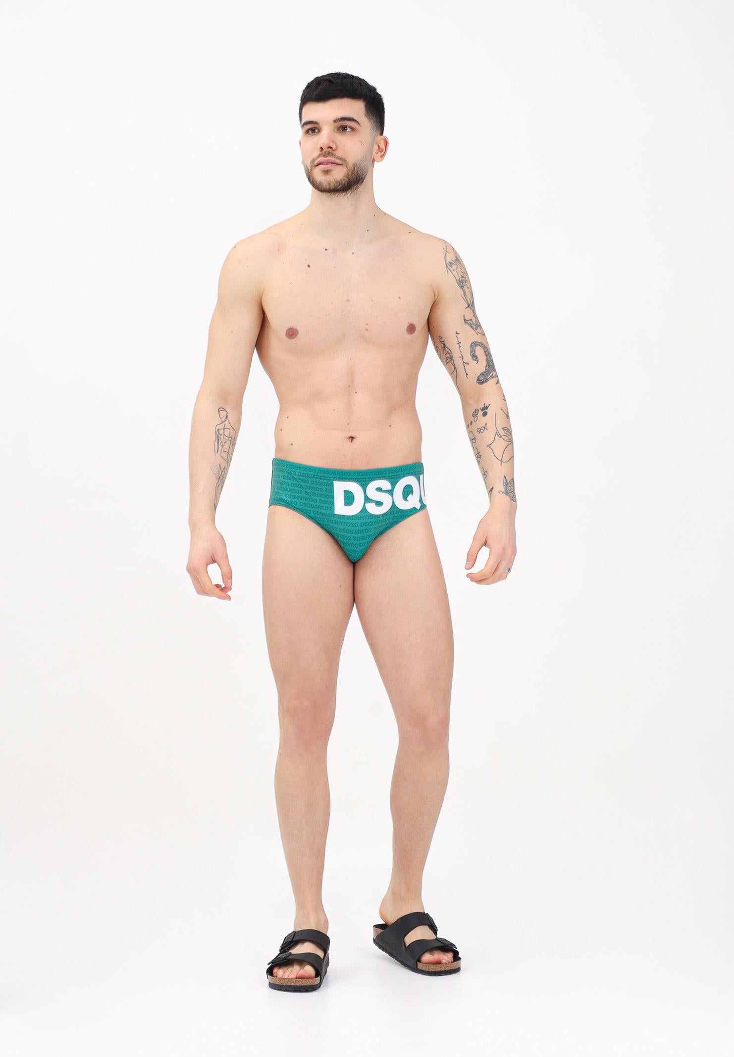 DSQUARED2 Slip mare Brief verde da uomo D7B2E5940 319 DSQUARED2 