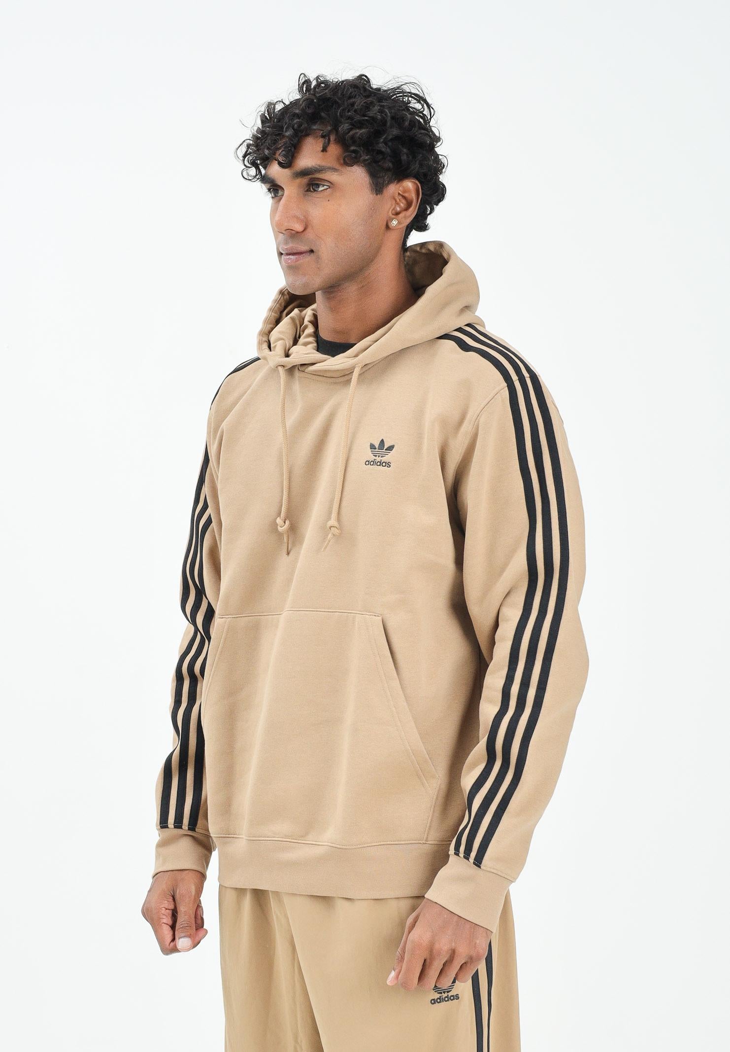 ADIDAS ORIGINALS Felpa con cappuccio Adicolor Classics 3-Stripes beige da uomo JY1377 . ADIDAS ORIGINALS 