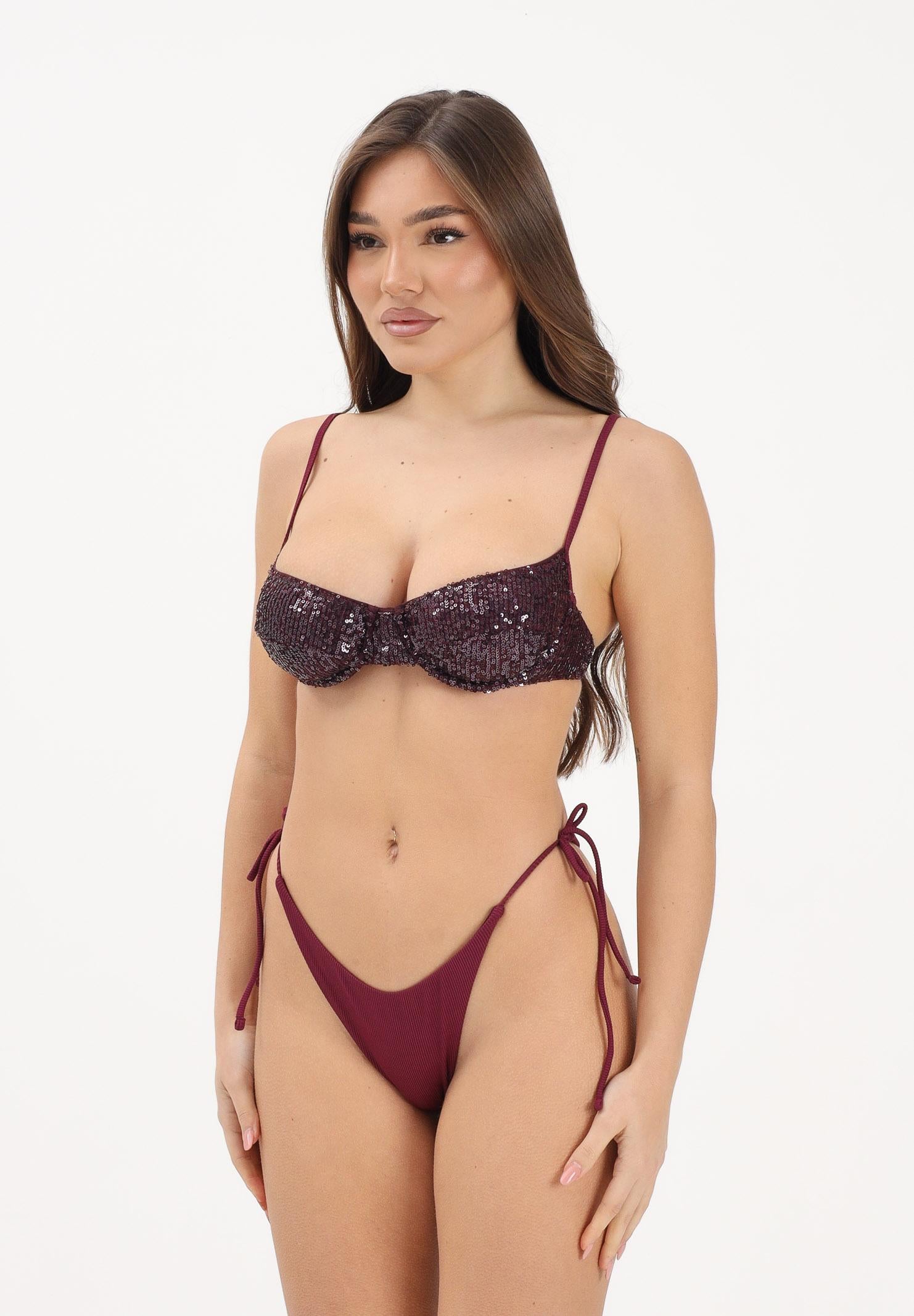 F**K Bikini bordeaux da donna con paillettes FK26-SW0601BD . F**K 