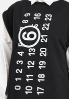 MAISON MARGIELA Abito corto nero per donna e ragazze con maxi logo M60850MM02X M6900 MAISON MARGIELA 