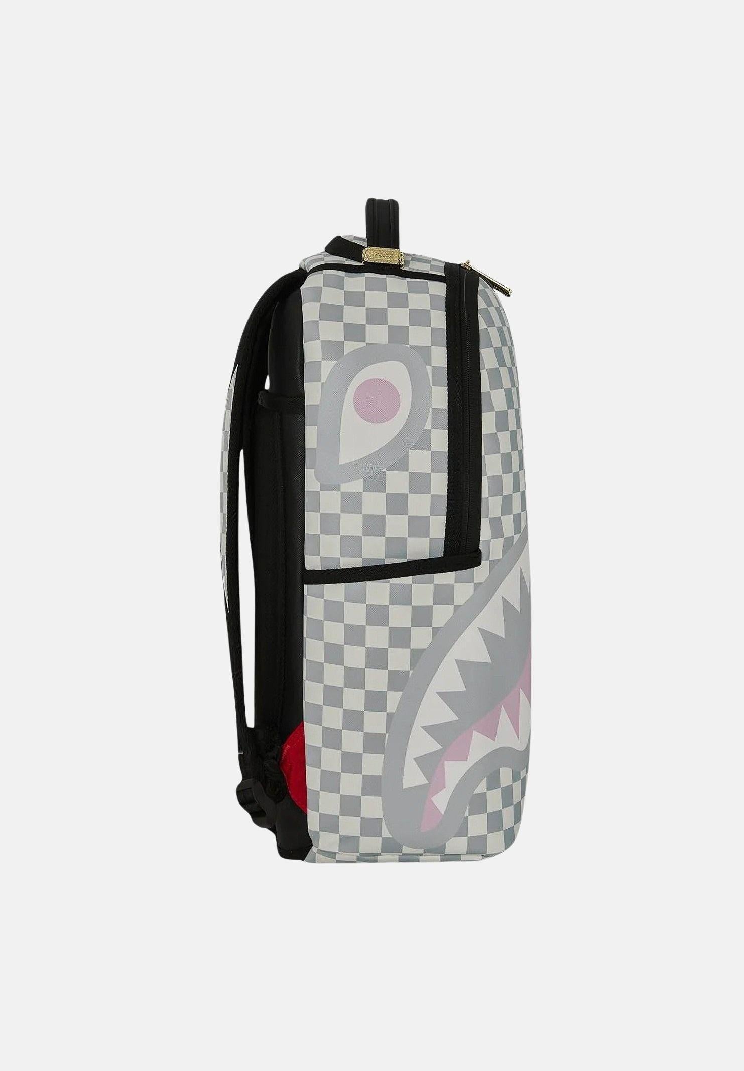SPRAYGROUND Zaino CREAM CHECK SIDE DRIP bianco e nero da donna 910B8758NSZ . SPRAYGROUND 