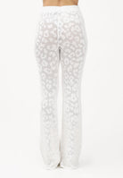 AKEP Pantalone bianco da donna in maglia traforata PTKD13225 V6 AKEP 
