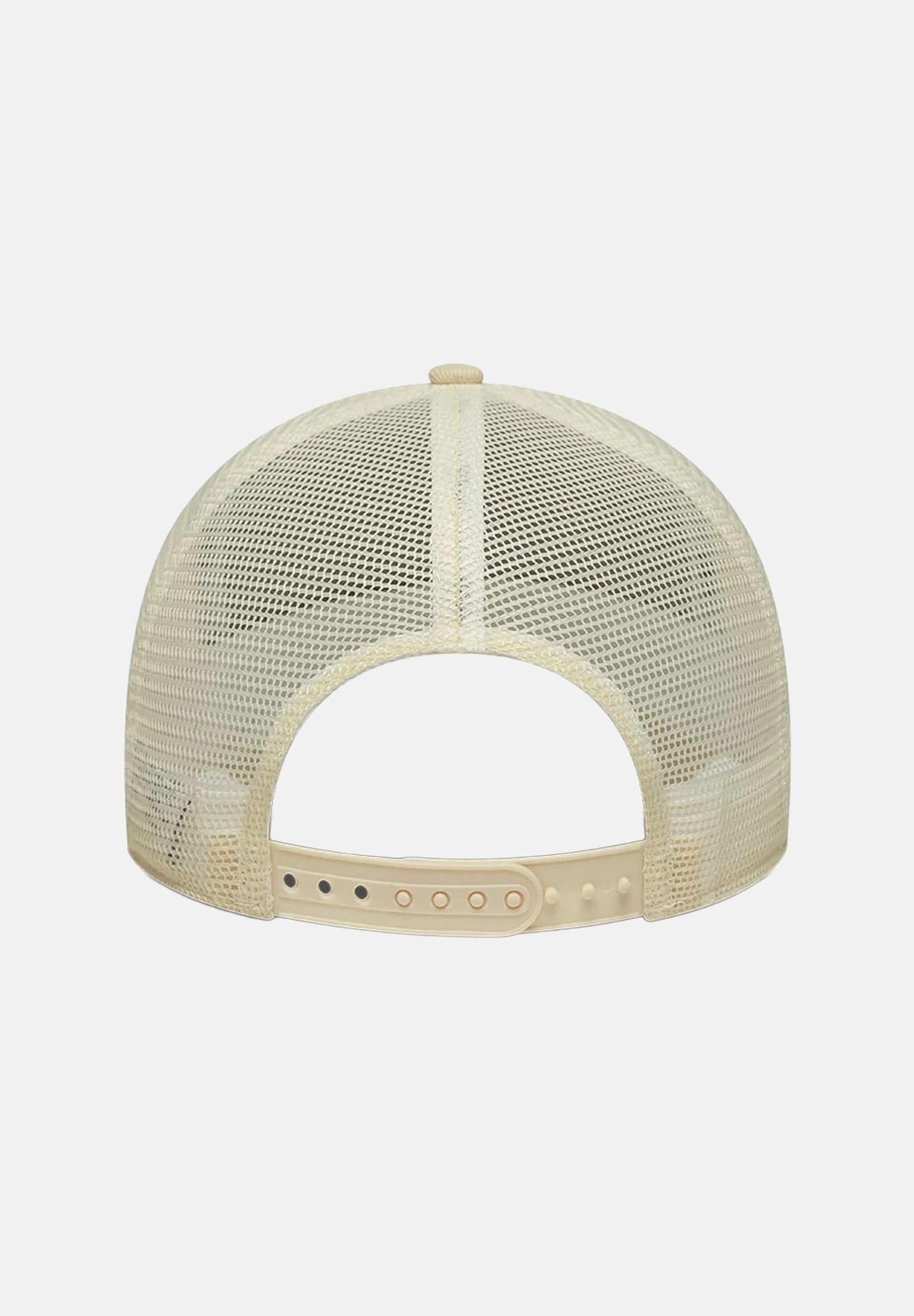 NEW ERA Cappello con visiera 9FORTY A-Frame Trucker New Era Leather Patch Denim crema per uomo e donna 60856333 . NEW ERA 