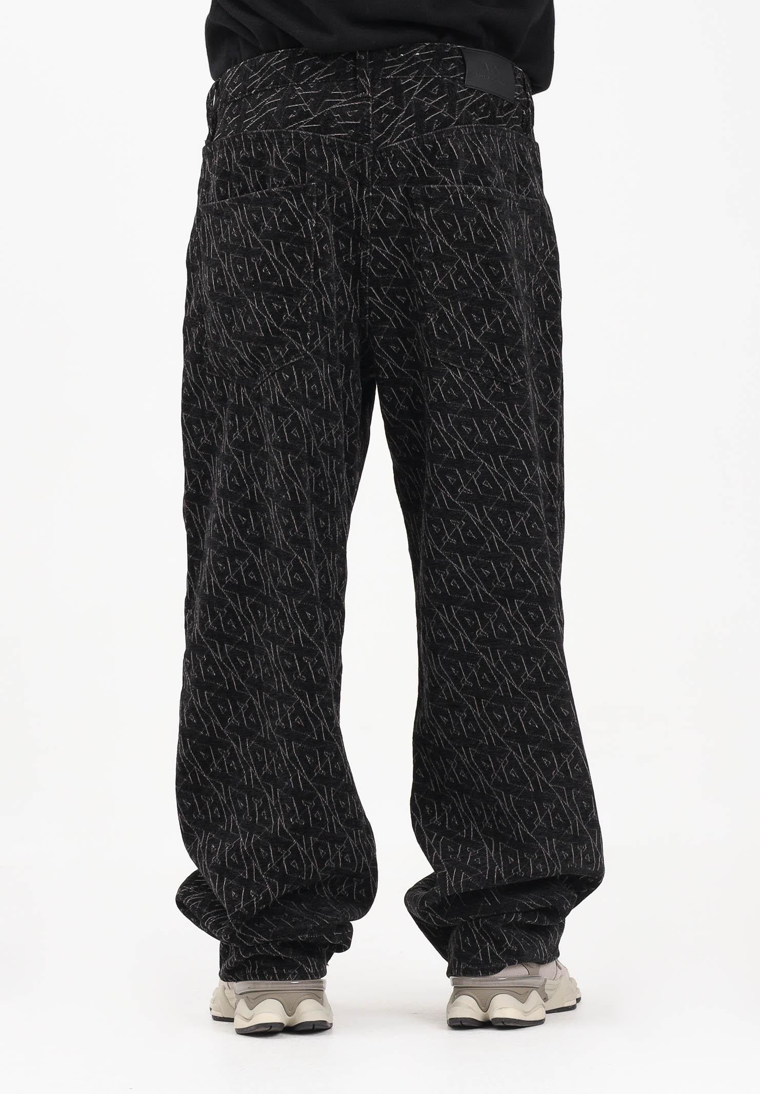 ARMANI EXCHANGE Jeans baggy nero da uomo con logo all-over XM000076AF18821 FC145 ARMANI EXCHANGE 