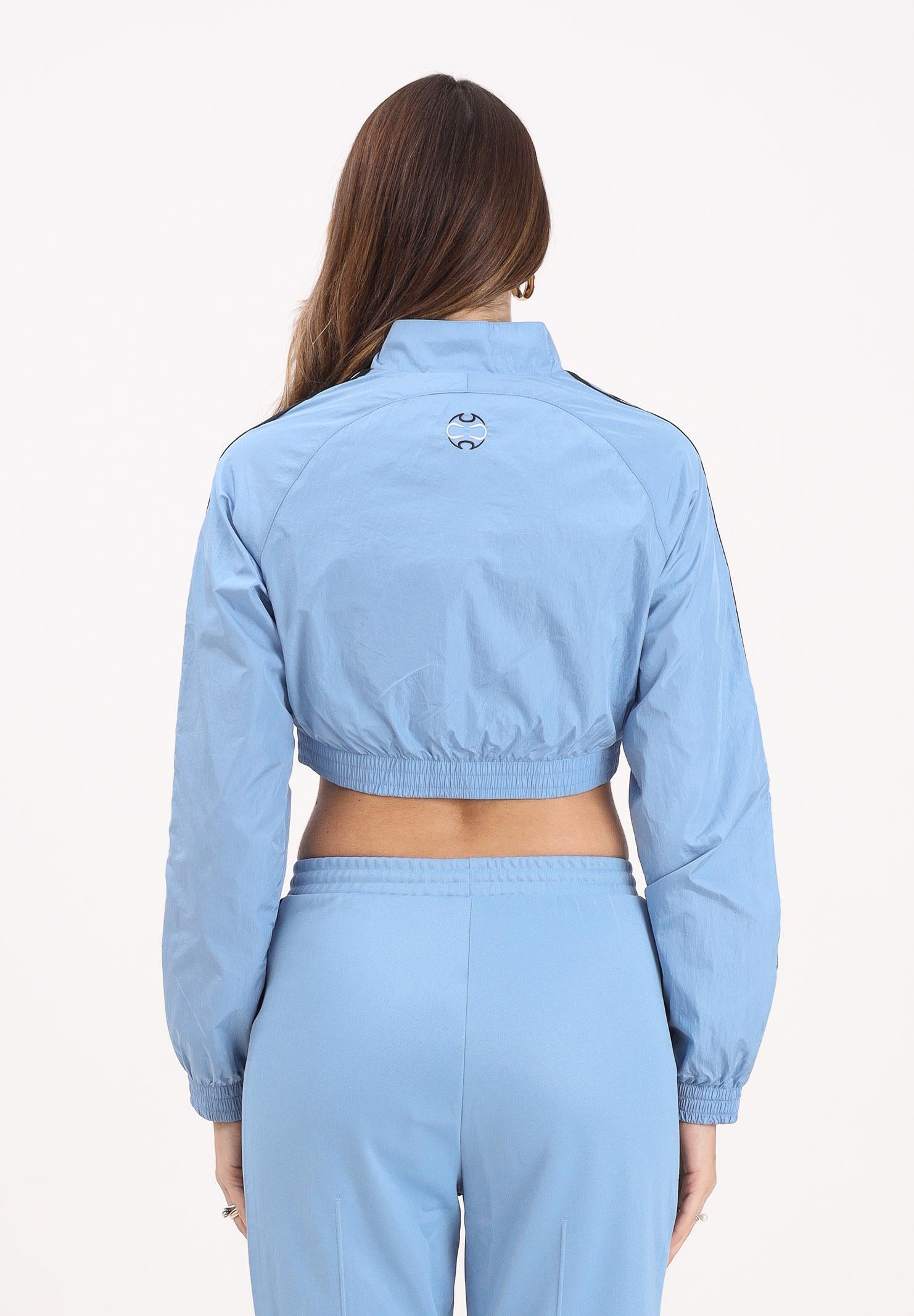 ADIDAS ORIGINALS Giacca a vento Teamgeist adicolor Cropped azzurra da donna JZ8277  ADIDAS ORIGINALS 