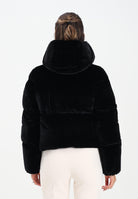 ELISABETTA FRANCHI Piumino cropped in velluto nero da donna PI82D56E2 110 ELISABETTA FRANCHI 