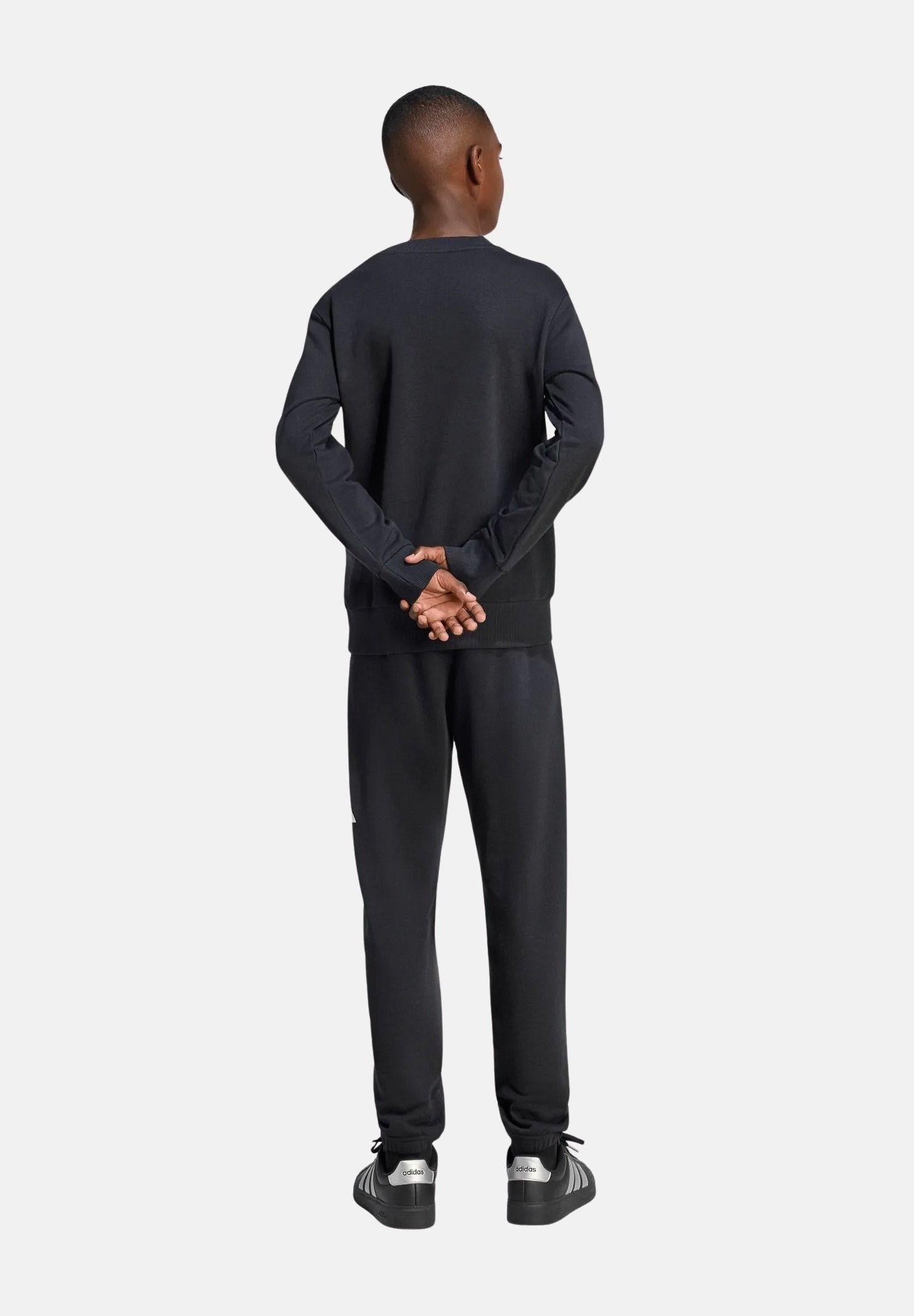 ADIDAS PERFORMANCE Tuta Essentials Big Logo nera per bambino e bambina KE1227 . ADIDAS PERFORMANCE 